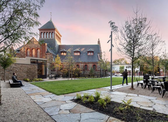 Outdoor Patio at Saint James Place, Cambridge, MA 02140
